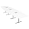 Skutchi Designs 45 in W, 165.75 in L, 29 in H, Engineered Wood Top, White HAR-HEX.IR-46x168-T-ELEC-XD09 - alternate 1